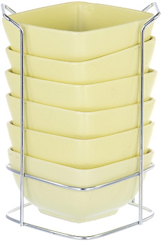 Набор салатников 6шт 450мл ELRINGTON Тропик Сок металлический стенд керамика 000000000001197942