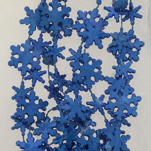 Бусы Снежинки синий НУ-6753 000000000001180069