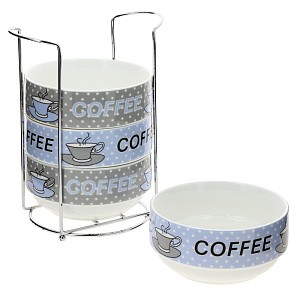 Набор салатников New Bone China Wellberg, 5 предметов 000000000001158087