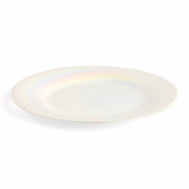 Тарелка обеденная 25см LUCKY белый жемчуг стеклокерамика 000000000001218946