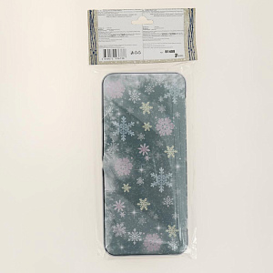 Подарочная коробочка Новогодние игрушки Конверт для денег из черного окрашенного металла 16,6х7,6х1см 81408 000000000001201751