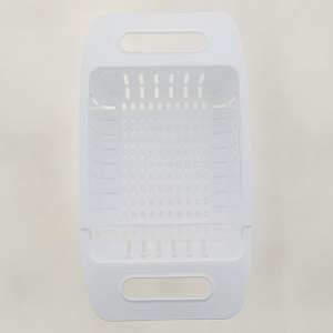 Дуршлаг 48х38см VERDE для овощей в раковину универсальный белый полипропилен 000000000001205683