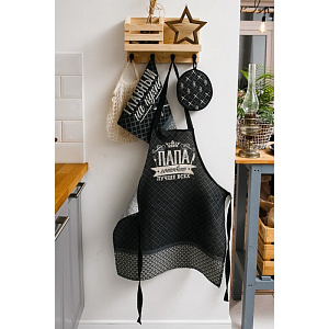 Фартук "Доляна" Папа готовит лучше всех, 60х70 см, 100% хл, 160г/м2   4136458 000000000001185470