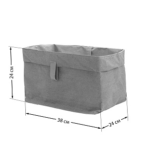 Органайзер для хранения 38x24x24см DE'NASTIA Джинсовая коллекция чёрный хлопок 100% 000000000001216198