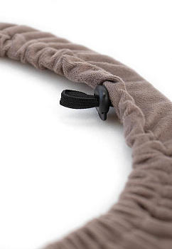 Подушка на стул 31,5см DE'NASTIA круглая бархатная бежевый полиэстер 000000000001200416