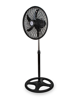 Вентилятор напольный125х46см220В 55Вт 3скорости режим поворота регулировка наклона регулировка высоты черный пластик/железо с гальваническим покрытием 000000000001227266