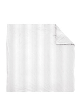 Пододеяльник 200x220см DE'NASTIA белый страйп-сатин 1см хлопок 100% 000000000001195006