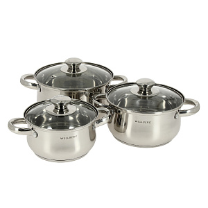 Набор кастрюль Wellberg, 6 предметов 000000000001168580