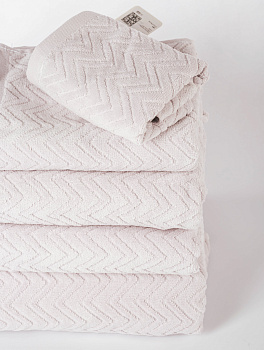 Полотенце махровое 70х130см LUCKY Зигзаг светло-серый хлопок 100% 000000000001214731