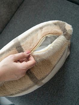 Наволочки декоративные 2шт 45х45см DE'NASTIA Mink бежевый/коричневый полиэстер 000000000001231171