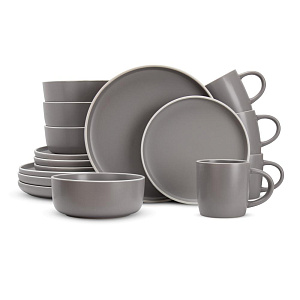 Набор столовой посуды 16 предметов (обеденная 27см-4шт/десертная 20см-4шт/салатник 15см-4шт/кружка 355мл-4шт) керамика BSCJ4601 000000000001224272