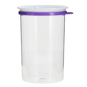 Банка с ложкой 700мл ПОЛИМЕРБЫТ Лаванда пластик 000000000001151227