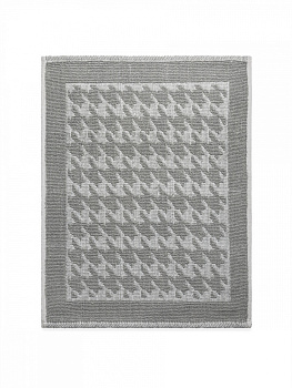 Коврик универсальный 60x80см DE'NASTIA Гусиные лапки букле серый/белый хлопок 000000000001228477