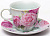 Набор чайный фарфор 12шт (6 чашек 220мл + 6 блюдец) подарочная упаковка Флора Пастель Olaff 124-01167 000000000001200546