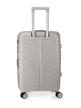 Чемодан на колесах L (48х30х75см) молния серый PP 000000000001226539