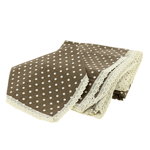 Комплект LUCKY Прованс (скатерть 150x250см + 4 салфетки 43x43см) в горох коричневый/белый 100% полиэстер E020172 000000000001202447