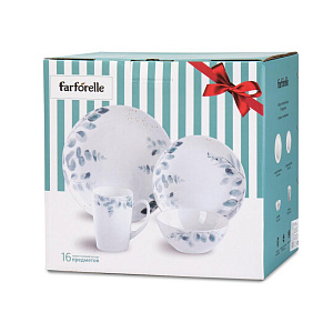 Набор столовой посуды 16 предметов FARFORELLE Эвкалипт (обеденная 24см-4шт/десертная 19см-4шт/салатник 15см-4шт/кружка 350мл-4шт) стеклокерамика Набор столовой посуды 16 предметов FARFORELLE Эвкалипт (обеденная 24см-4шт/десертная 19см-4шт/салатник 15см-4шт/кружка 350мл-4шт) стеклокерамика 000000000001224318