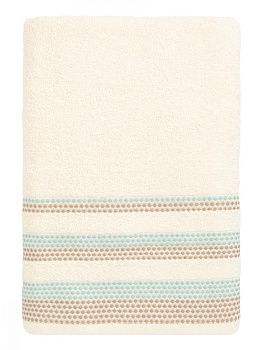 Набор махровых полотенец 2 шт 70x140см LUCKY голубой/молочный хлопок 100% 000000000001216094