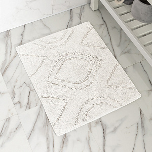 Коврик универсальный 50x60см DE'NASTIA рюши белый хлопок 100% 000000000001219586