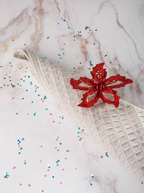 Декоративное украшение Рождественский орнамент Снежинка 10см 3шт MANDARIN пластик 000000000001209336