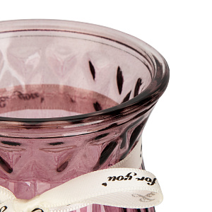 Ваза 30см Лауретта розовая стекло 000000000001220758