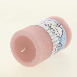 Свеча пеньковая 110х70мм Дольче Вита розовая 000000000001209282