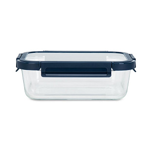 Контейнер 1,04л 20,7х15,4х7см прямоугольный синяя крышка боросиликатное стекло 000000000001220357