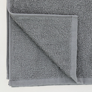 Полотенце махровое 70х140см АЛТЫН АСЫР гладкокрашеное без бордюра плотность400гр/м2 серое хлопок 000000000001210012