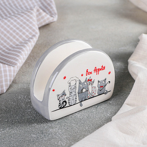 Салфетница ELRINGTON КОТЫ-ПОВАРЯТА подарочная упаковка керамика 000000000001206059