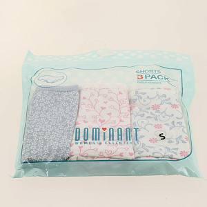 Набор трусов женские Dominant 3шт BOXERS S принт диз2 95%хлопок 5%эл 000000000001190374