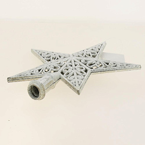 Верхушка для ёлки Звезда ажурная 20см белый R010526 000000000001191481