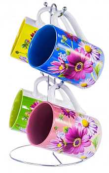 Набор кружек,4шт,310мл,мет/ст,пд/уп,АНЕМОНЫ,111-09002 000000000001178504