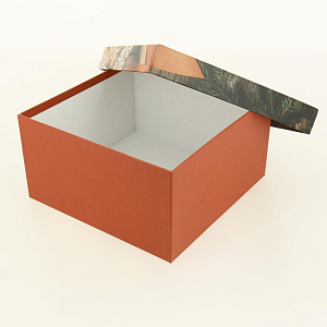 Коробка подарочная 21x21x11см РУТАУПАК Праздник для двоих квадратная 000000000001208373