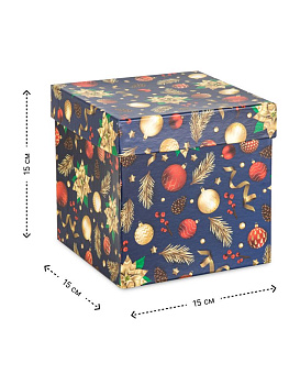 Коробка подарочная 15х15х15са ЗОЛОТАЯ МАГИЯ куб 000000000001228416