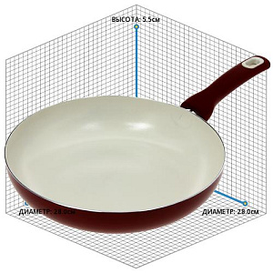 Сковорода 28см БИО КЕРАМИКА алюминий M07048 000000000001074905