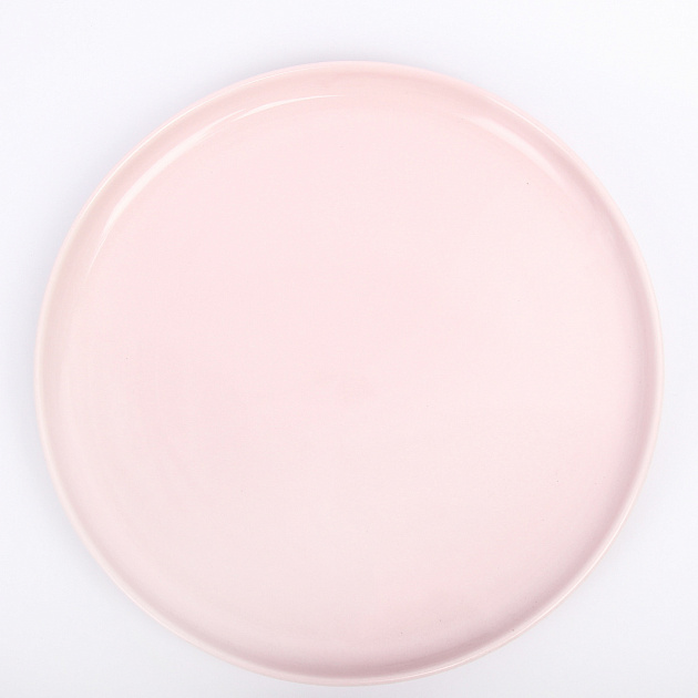 Тарелка десертная 20см розовый глазурованная керамика 000000000001213931