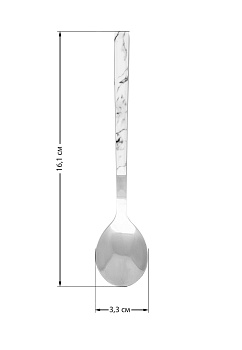 Набор чайных ложек 2шт LUCKY мраморная ручка нержавеющая сталь ABS пластик 000000000001210810