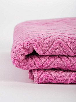 Полотенце махровое 100х150см LUCKY Зигзаг светло-лиловый хлопок-100% 000000000001214743