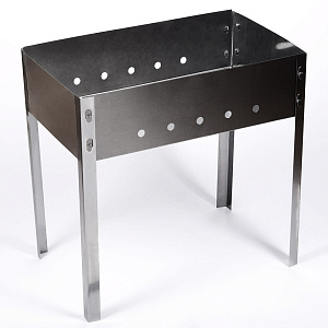 Мангал 500х300х430мм толщина 0,5мм глубина 120мм без шампуров в коробке сталь 000000000001211097