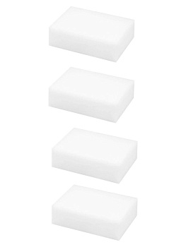Губка меламиновая 10х7х3см 4 шт белая_ST 000000000001228722