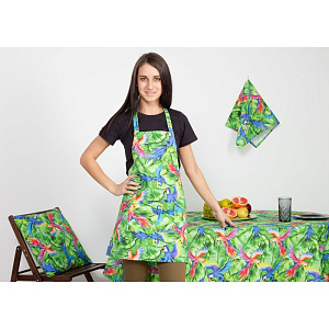 Фартук Этель "Попугай" 65х60см, репс, пл.130г/м2, 100% хлопок 4126987 000000000001200103