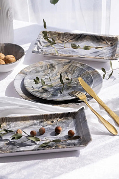 Тарелка обеденная 26см LUCKY Оникс керамика 000000000001212002