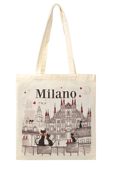 Сумка-шоппер 40х37см с принтом ST cotton 000000000001227180