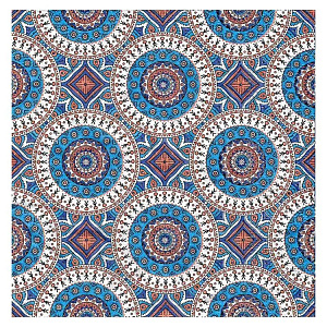 Салфетки бумажные 33х33см 20л 3 слоя NEW LINE DESIGN Восточный орнамен металлизированные краски 000000000001214918