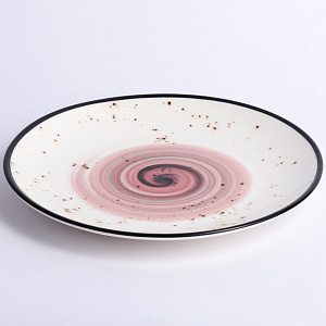 Тарелка обеденная 25см TULU PORSELEN Galaxy milky/bordeaux фарфор 000000000001212278