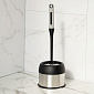 Щетка для унитаза LUCKY с подставкой черный/серый ТПР/ПП/нержавеющая сталь