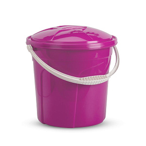 Ведро 10л с крышкой в ассортименте полиэтилен 000000000001226278