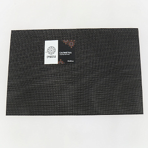 Салфетка сервировочная 45х30см DE'NASTIA Талисман черный ПВХ/полиэстер 000000000001205279