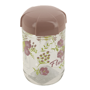 Банка 600мл RENGA Цветы с пластиковой крышкой стекло 000000000001203279