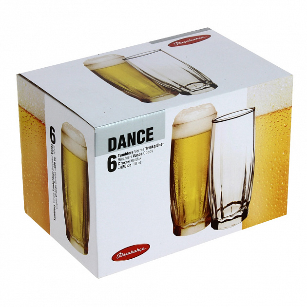 DANCE Набор стаканов для пива 6шт 425мл PASABAHCE стекло 000000000001007299